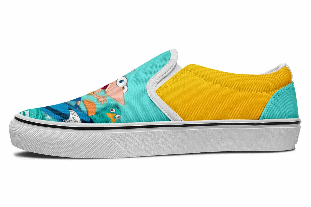 Kicks Phineas And Ferb Slip Ons 9 Kicks Phineas And Ferb Slip Ons