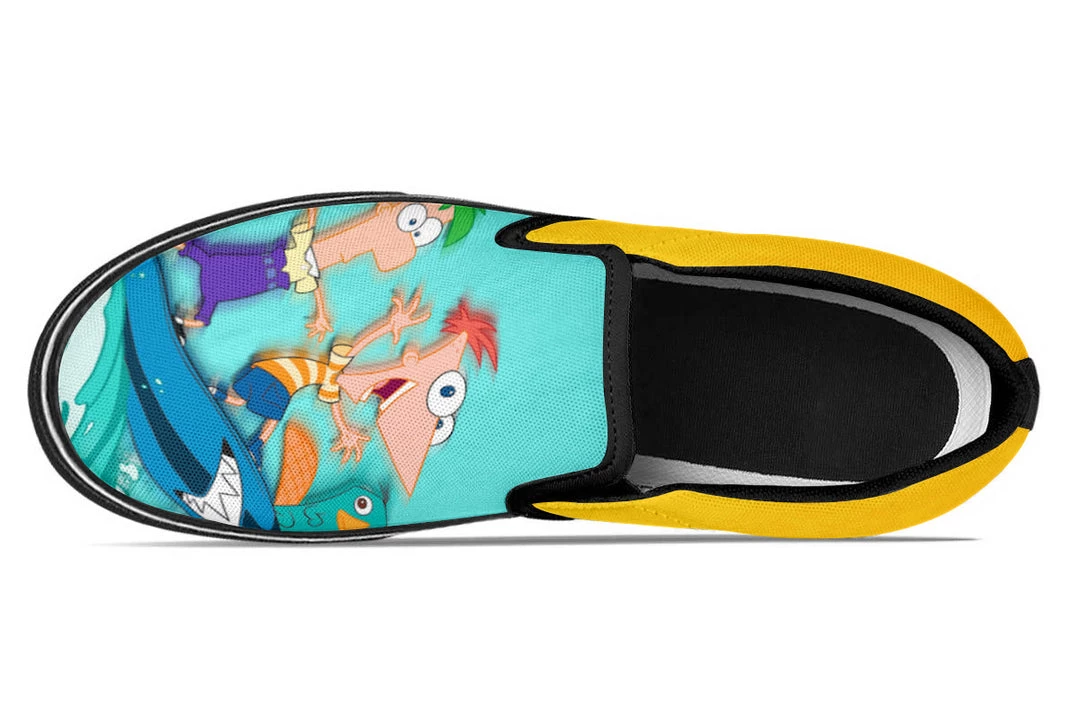Kicks Phineas And Ferb Slip Ons 6 Kicks Phineas And Ferb Slip Ons