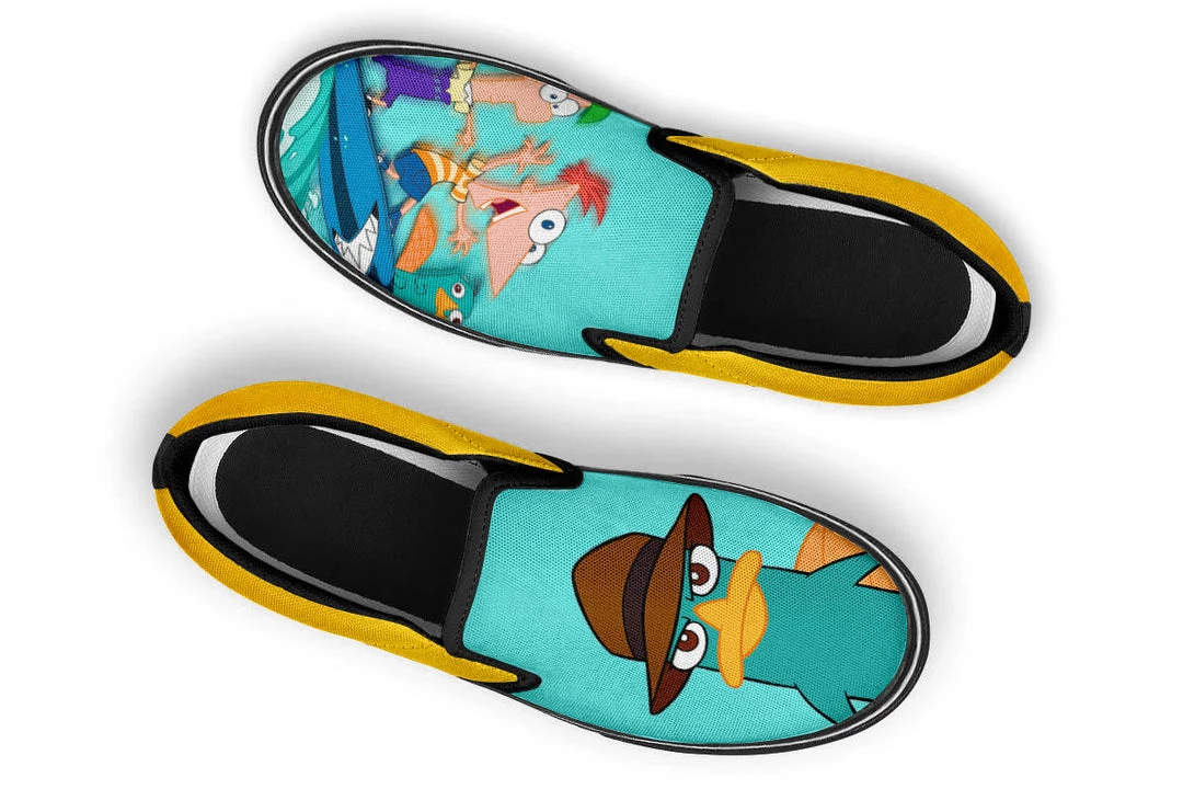 Kicks Phineas And Ferb Slip Ons 8 Kicks Phineas And Ferb Slip Ons