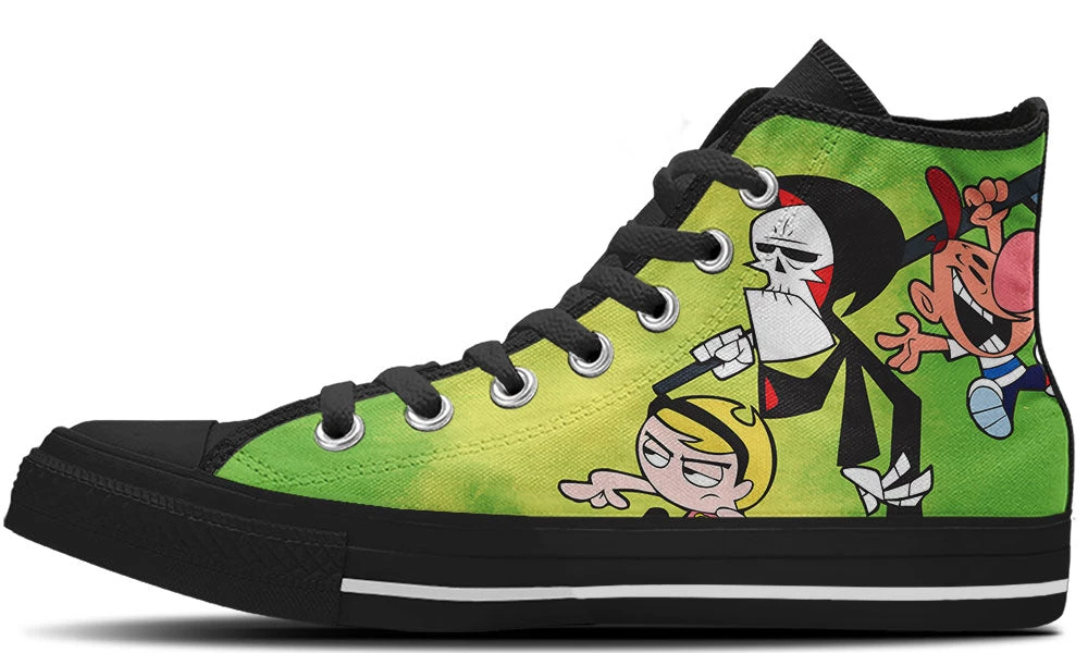 Kiks The Grim Adventures Of Billy And Mandy High Tops 4 Kiks The Grim Adventures Of Billy And Mandy High Tops