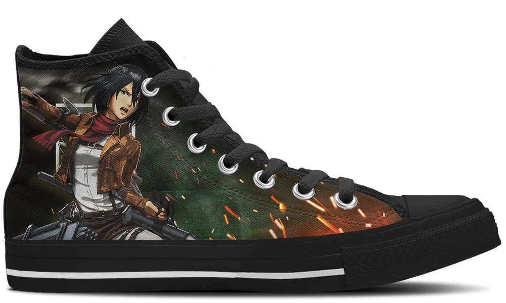 Kiks Mikasa Ackerman High Tops 3 Kiks Mikasa Ackerman High Tops