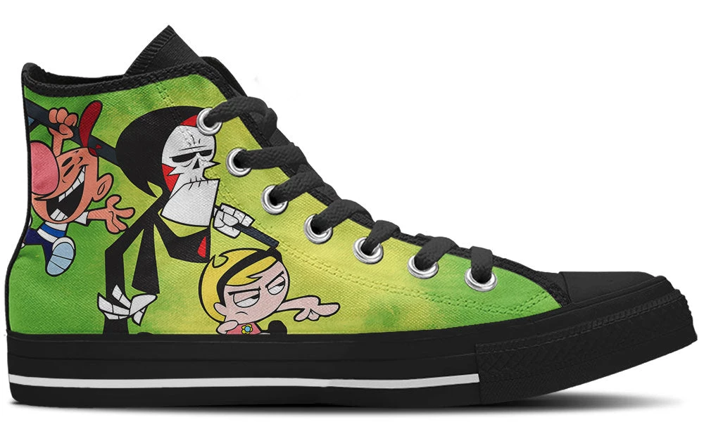 Kiks The Grim Adventures Of Billy And Mandy High Tops 6 Kiks The Grim Adventures Of Billy And Mandy High Tops