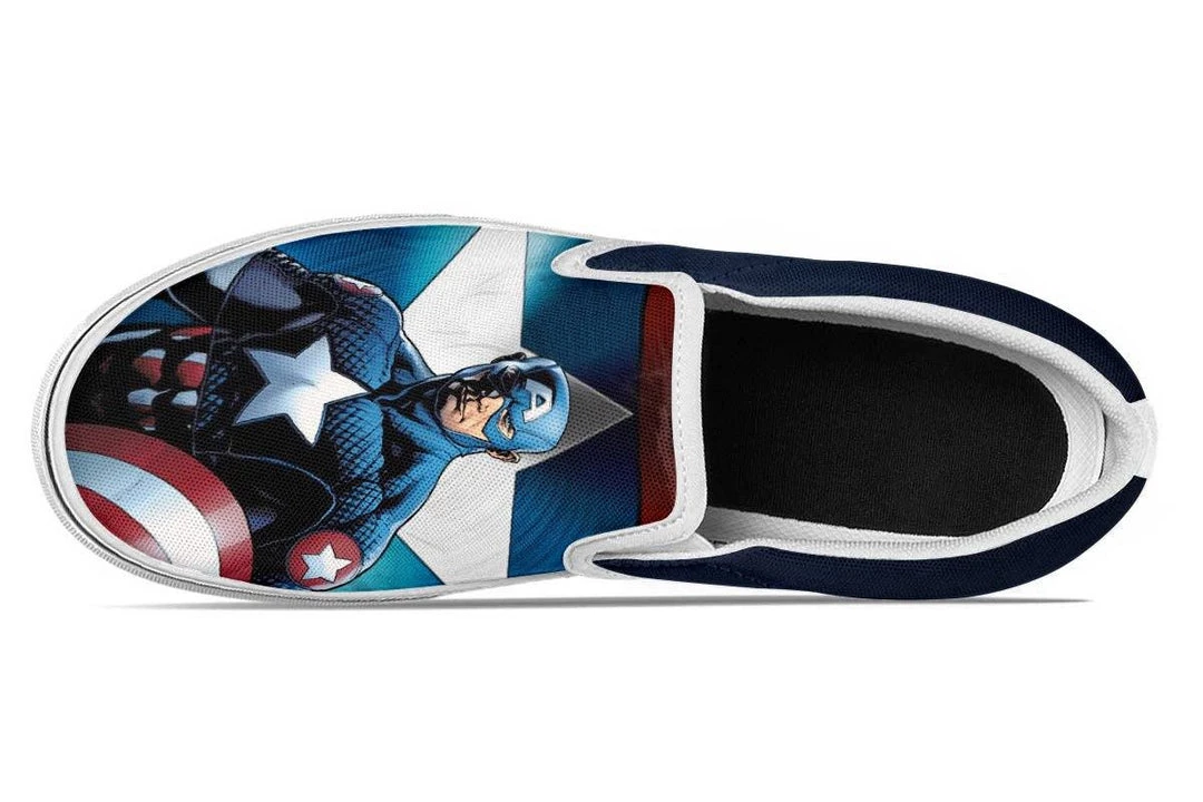 Kicks Captain America Slip Ons 3 Kicks Captain America Slip Ons