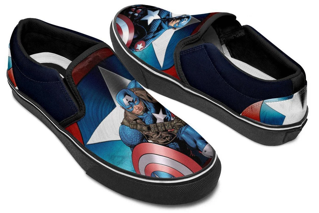 Kicks Captain America Slip Ons 7 Kicks Captain America Slip Ons