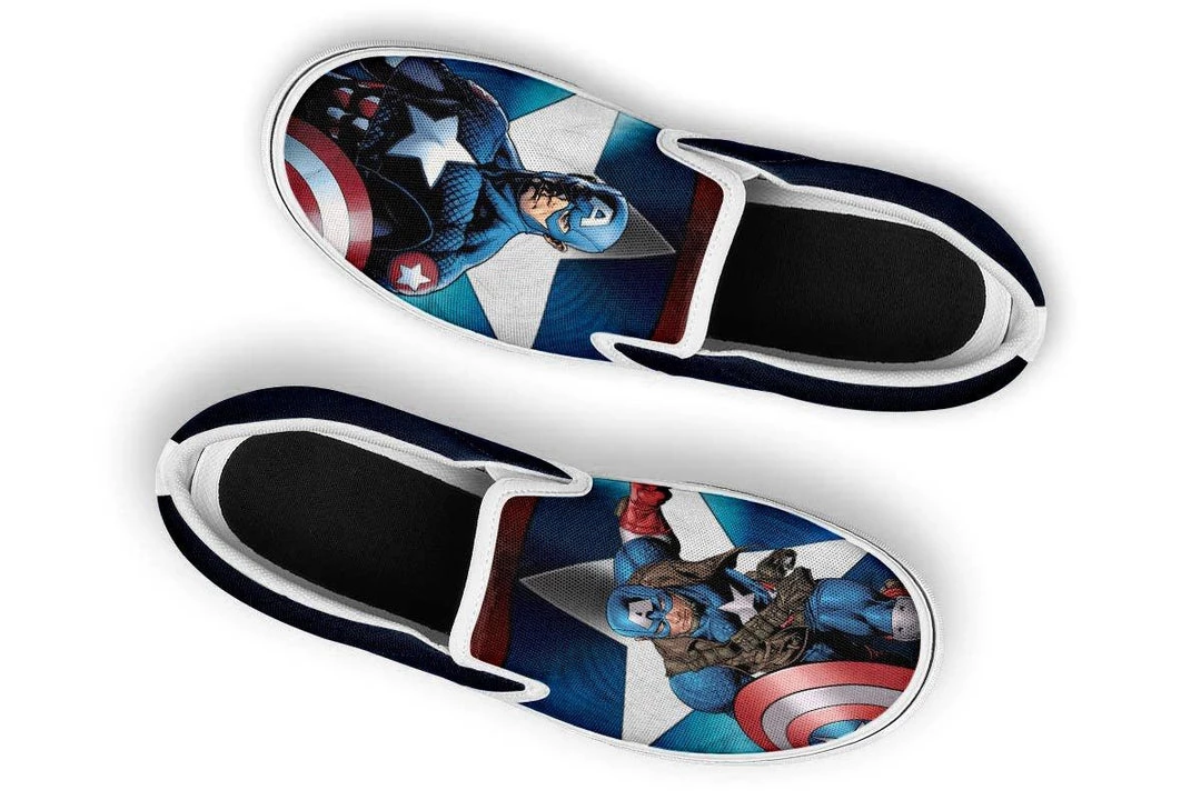 Kicks Captain America Slip Ons 5 Kicks Captain America Slip Ons