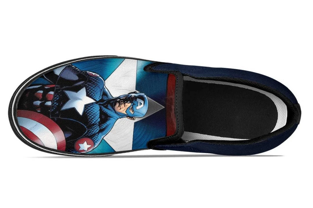 Kicks Captain America Slip Ons 6 Kicks Captain America Slip Ons