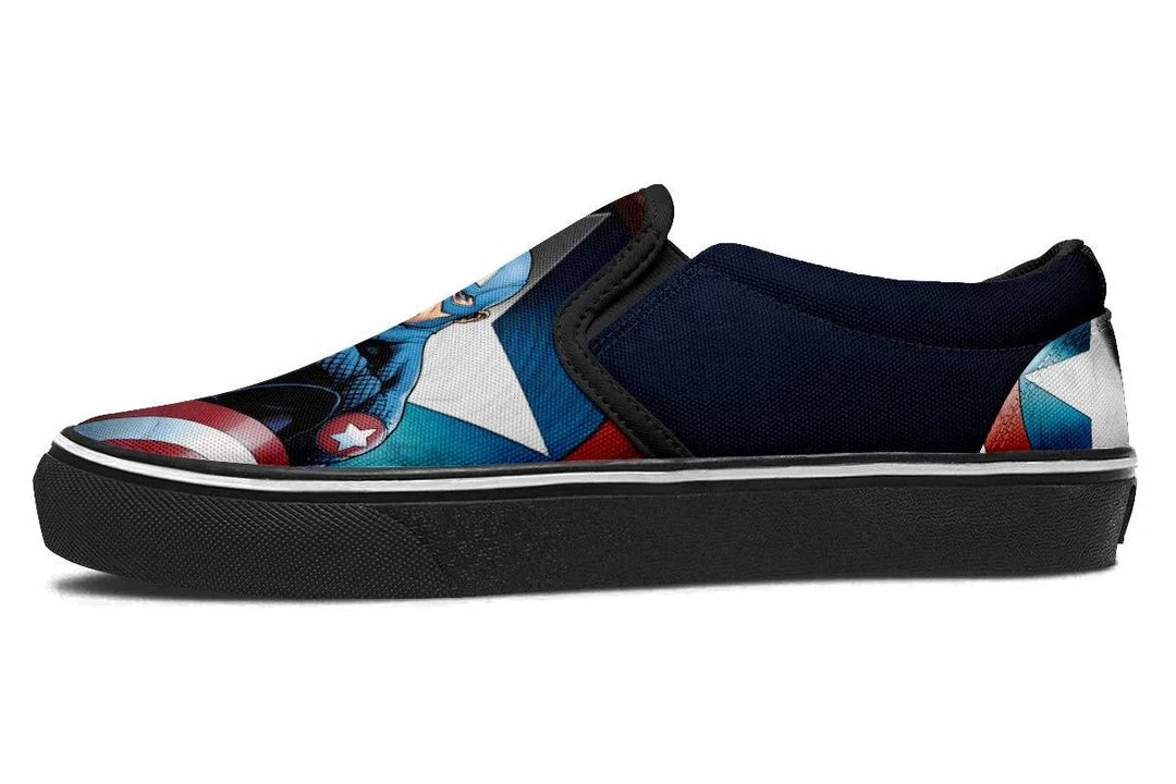 Kicks Captain America Slip Ons 10 Kicks Captain America Slip Ons