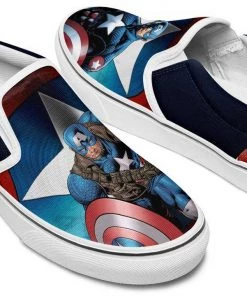 Kicks Captain America Slip Ons