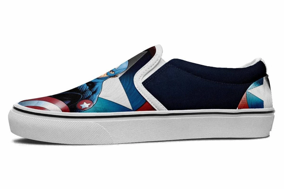 Kicks Captain America Slip Ons 9 Kicks Captain America Slip Ons