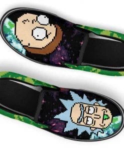 Kicks Pixel Rick And Morty Slip Ons