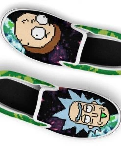 Kicks Pixel Rick And Morty Slip Ons