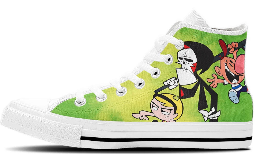 Kiks The Grim Adventures Of Billy And Mandy High Tops 5 Kiks The Grim Adventures Of Billy And Mandy High Tops