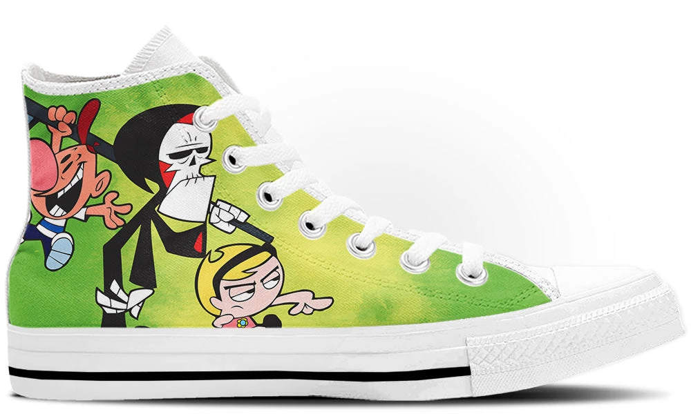 Kiks The Grim Adventures Of Billy And Mandy High Tops 3 Kiks The Grim Adventures Of Billy And Mandy High Tops